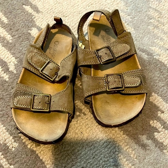 Osh Kosh BGosh Brown scrappy sandals, size 12 - Picture 1 of 7